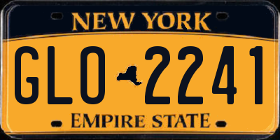 NY license plate GLO2241