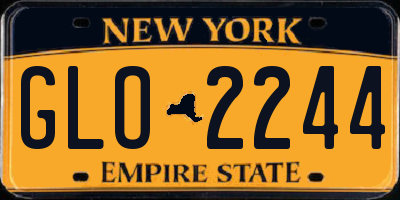 NY license plate GLO2244