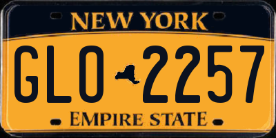 NY license plate GLO2257