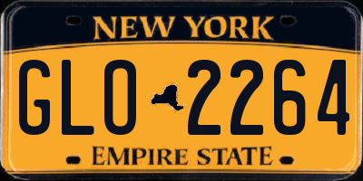 NY license plate GLO2264