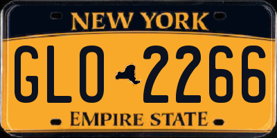 NY license plate GLO2266