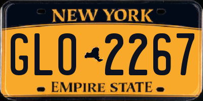 NY license plate GLO2267