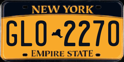 NY license plate GLO2270