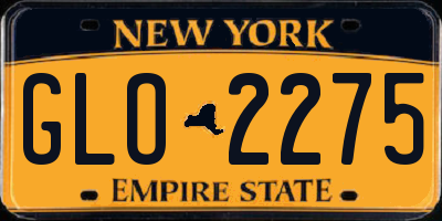 NY license plate GLO2275