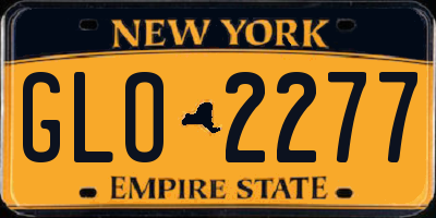 NY license plate GLO2277