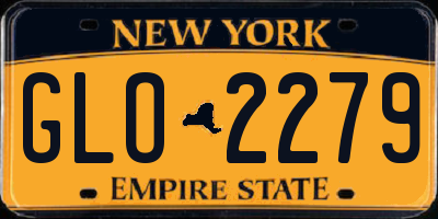 NY license plate GLO2279