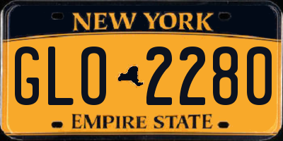 NY license plate GLO2280