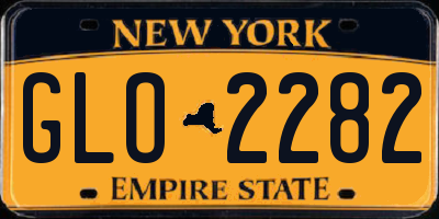 NY license plate GLO2282