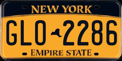 NY license plate GLO2286