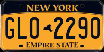 NY license plate GLO2290