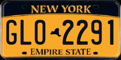 NY license plate GLO2291