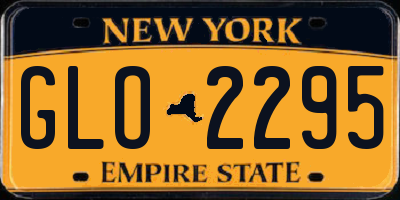 NY license plate GLO2295