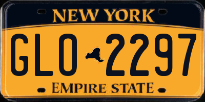 NY license plate GLO2297