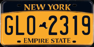 NY license plate GLO2319