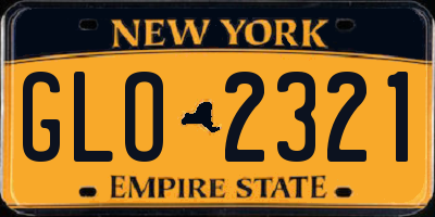 NY license plate GLO2321