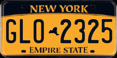 NY license plate GLO2325