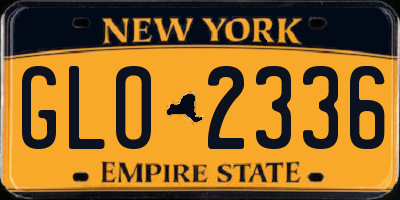 NY license plate GLO2336