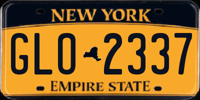 NY license plate GLO2337
