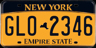 NY license plate GLO2346