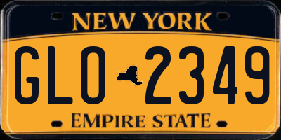 NY license plate GLO2349