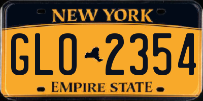NY license plate GLO2354