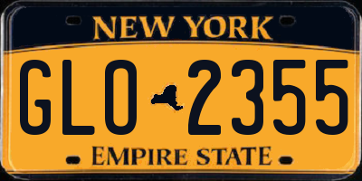 NY license plate GLO2355