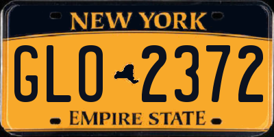 NY license plate GLO2372