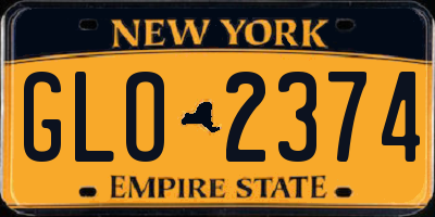 NY license plate GLO2374