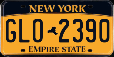 NY license plate GLO2390