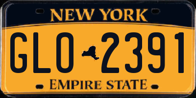 NY license plate GLO2391
