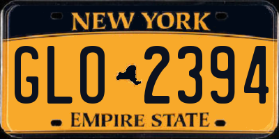 NY license plate GLO2394