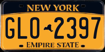 NY license plate GLO2397