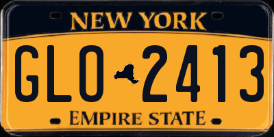 NY license plate GLO2413