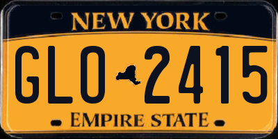 NY license plate GLO2415