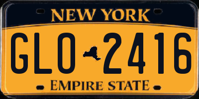 NY license plate GLO2416