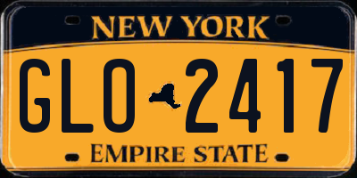 NY license plate GLO2417