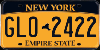 NY license plate GLO2422