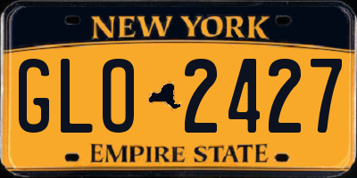 NY license plate GLO2427