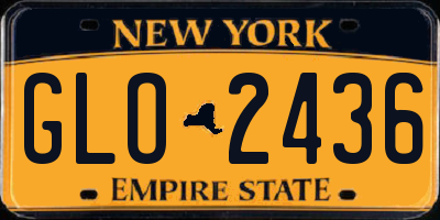 NY license plate GLO2436