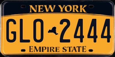 NY license plate GLO2444