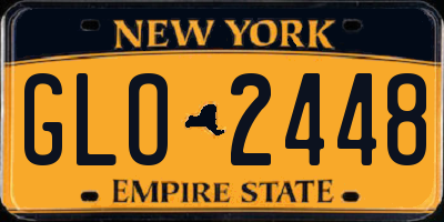 NY license plate GLO2448
