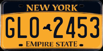 NY license plate GLO2453