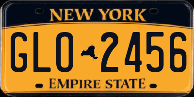 NY license plate GLO2456