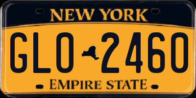 NY license plate GLO2460