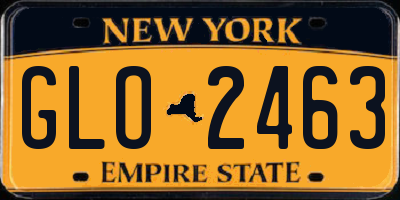 NY license plate GLO2463