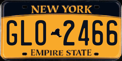 NY license plate GLO2466