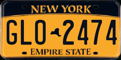 NY license plate GLO2474