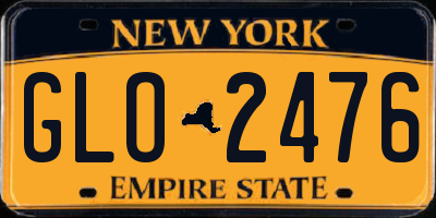 NY license plate GLO2476