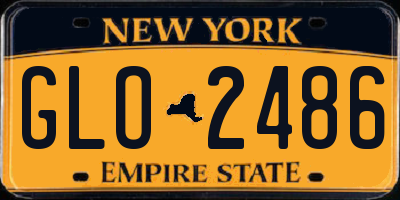 NY license plate GLO2486