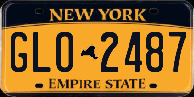 NY license plate GLO2487